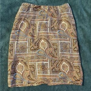 Prada Paisley Silk Skirt Vintage